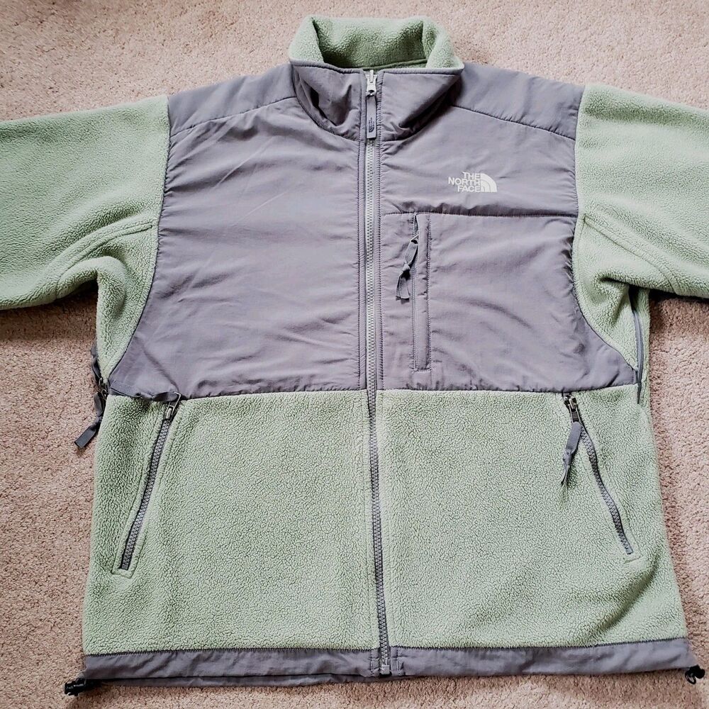 The North Face Denali Polartec Fleece Full Zip Jacket Sage Green Gray Size Large - Picture 6 of 9
